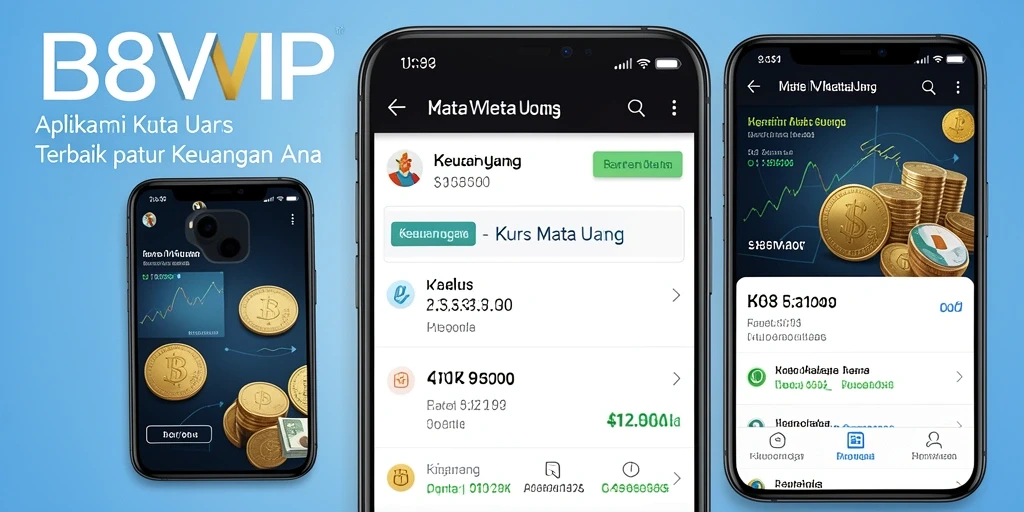Tampilan antarmuka B8VIP yang modern dan informatif untuk Kurs Mata Uang.