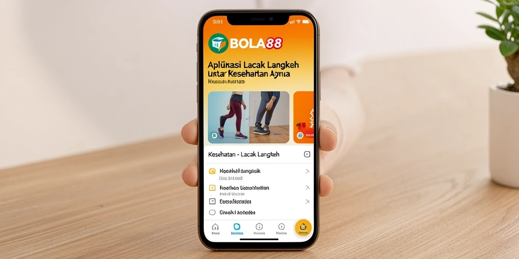 Tampilan antarmuka pengguna BOLA88 dengan fitur Lacak Langkah.