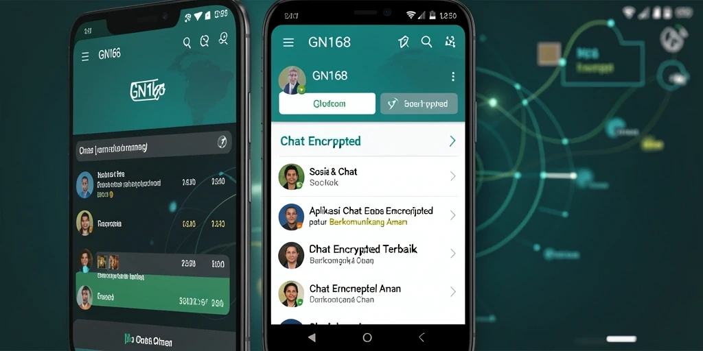 Tampilan antarmuka GN168 yang ramah pengguna dan fitur chatting aman.