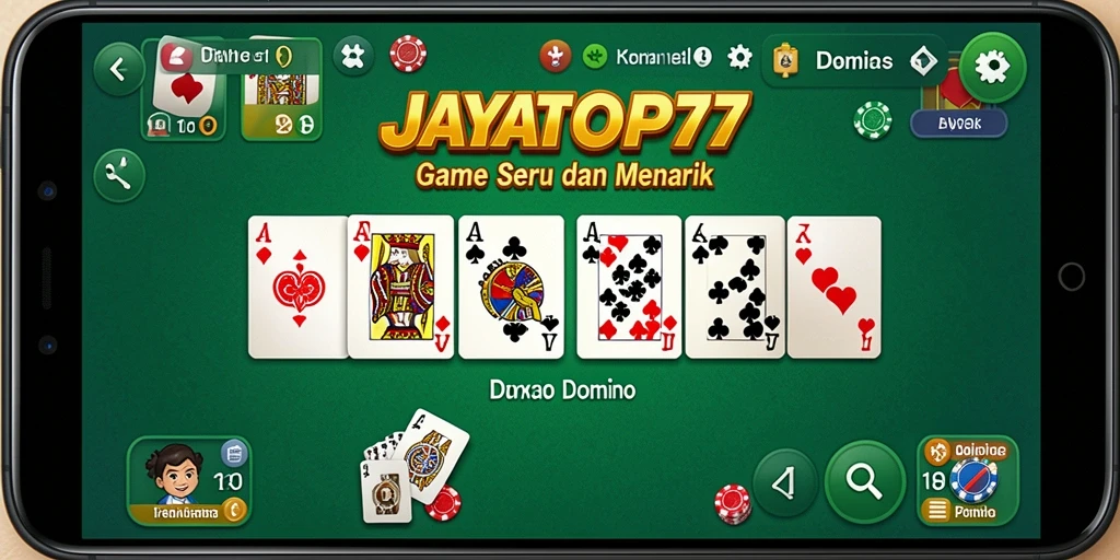 Tampilan antarmuka pengguna JAYATOP77 yang menarik dan fungsional.