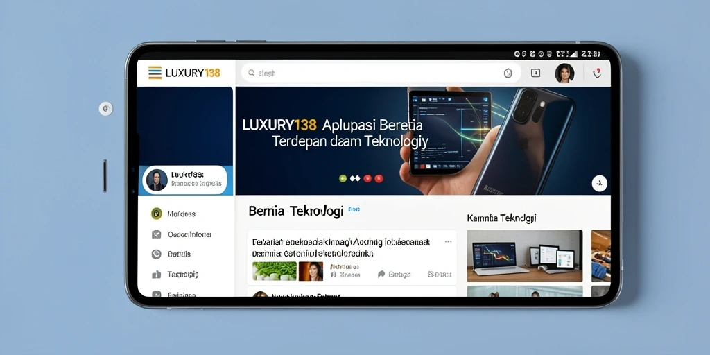 Screenshot utama LUXURY138 menampilkan tampilan antarmuka aplikasi berita Teknologi.
