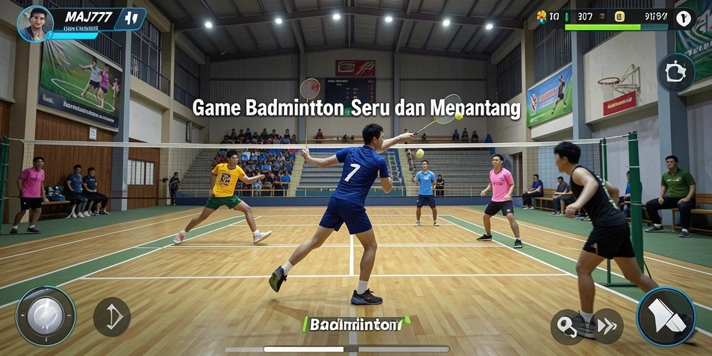 Antarmuka MAJ777 yang menarik saat bermain badminton.