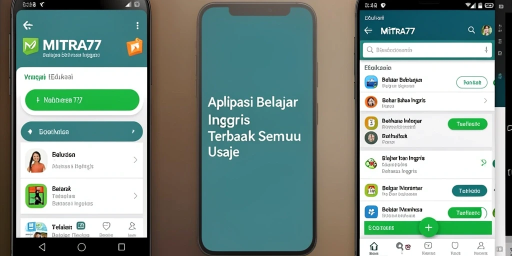 Antarmuka aplikasi MITRA77 yang interaktif dan menarik.