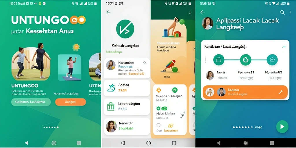 Tampilan antarmuka UNTUNGGO yang memperlihatkan fitur Lacak Langkah.